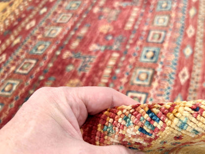 Afghan Khorjin-Gabbeh (2'08"x3'09") rust/gold - Nuvé