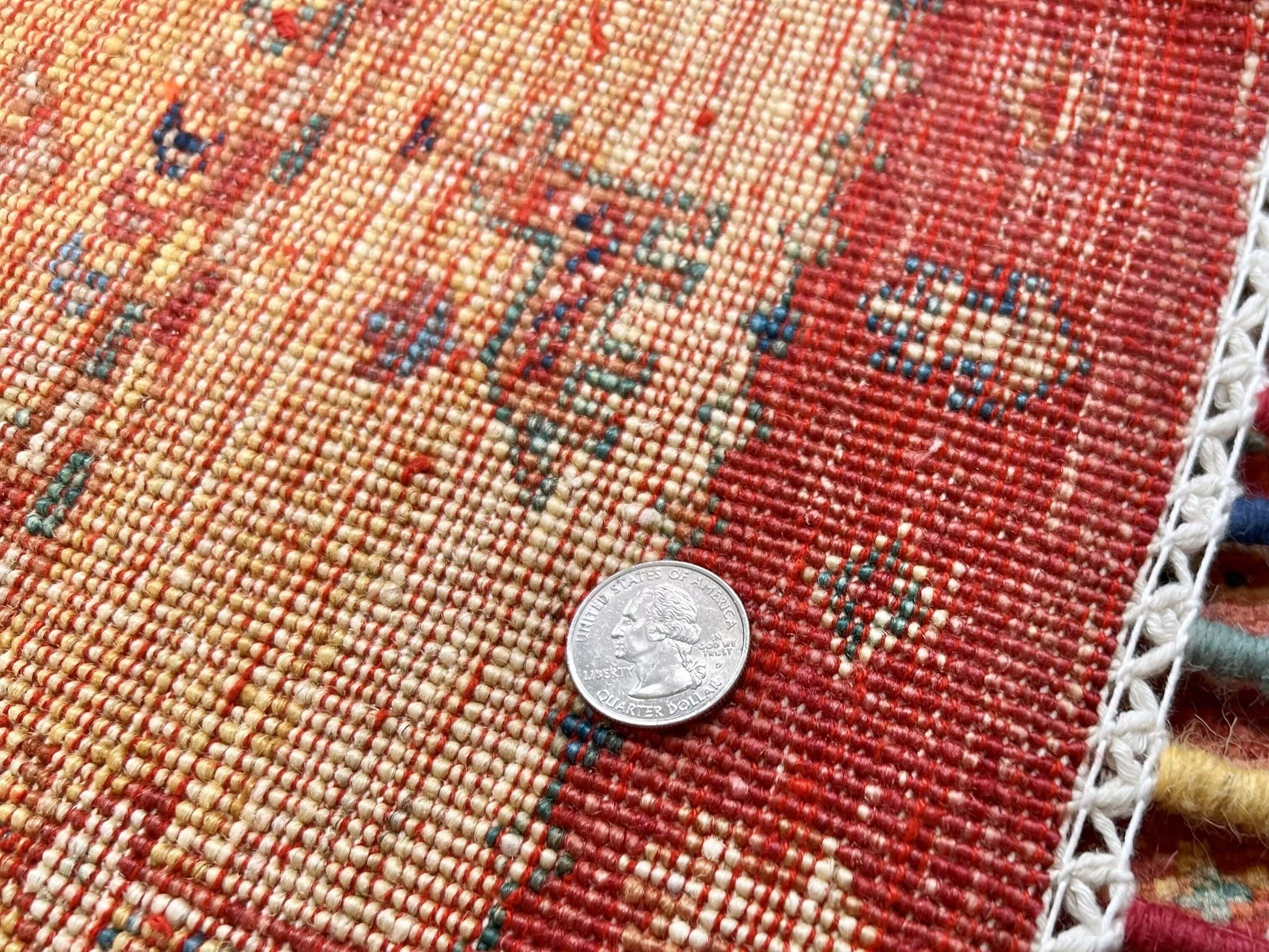 Afghan Khorjin-Gabbeh (2'08"x3'09") rust/gold - Nuvé