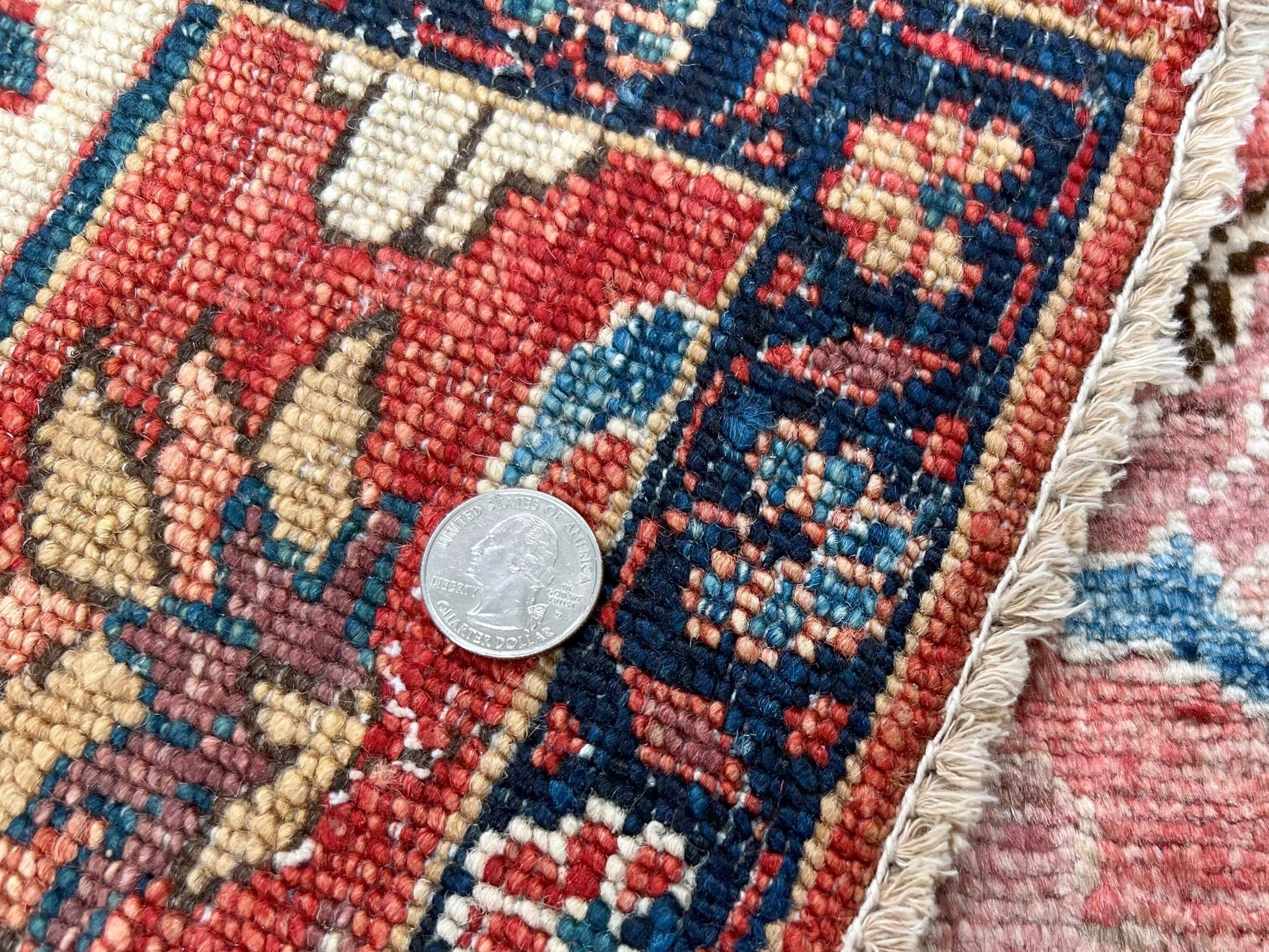 Afghan Ariana (3'00"x4'10") lt.red/navy - Nuvé