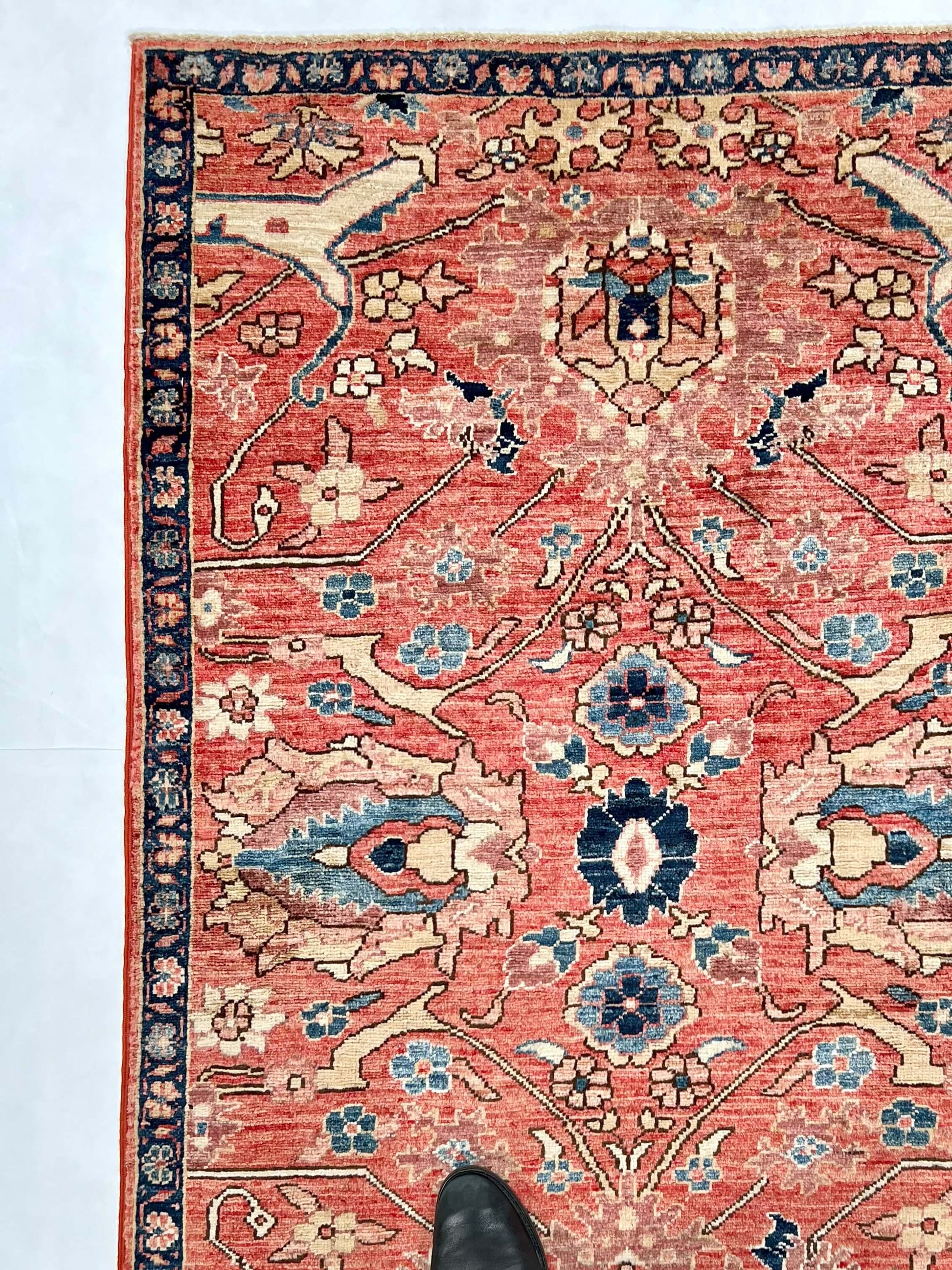Afghan Ariana (3'00"x4'10") lt.red/navy - Nuvé