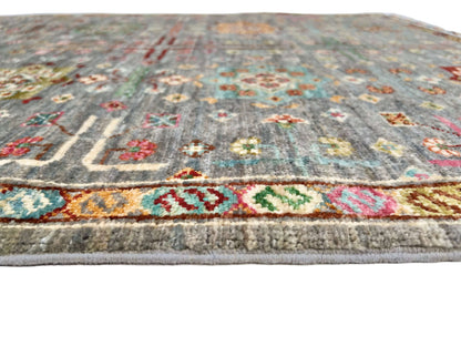 Afghan Khorjin (3'04"x5'00") gray/pastel - Nuvé