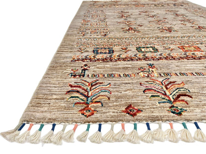 Afghan Khorjin (3'04"x5'00") silver/multicolor - Nuvé