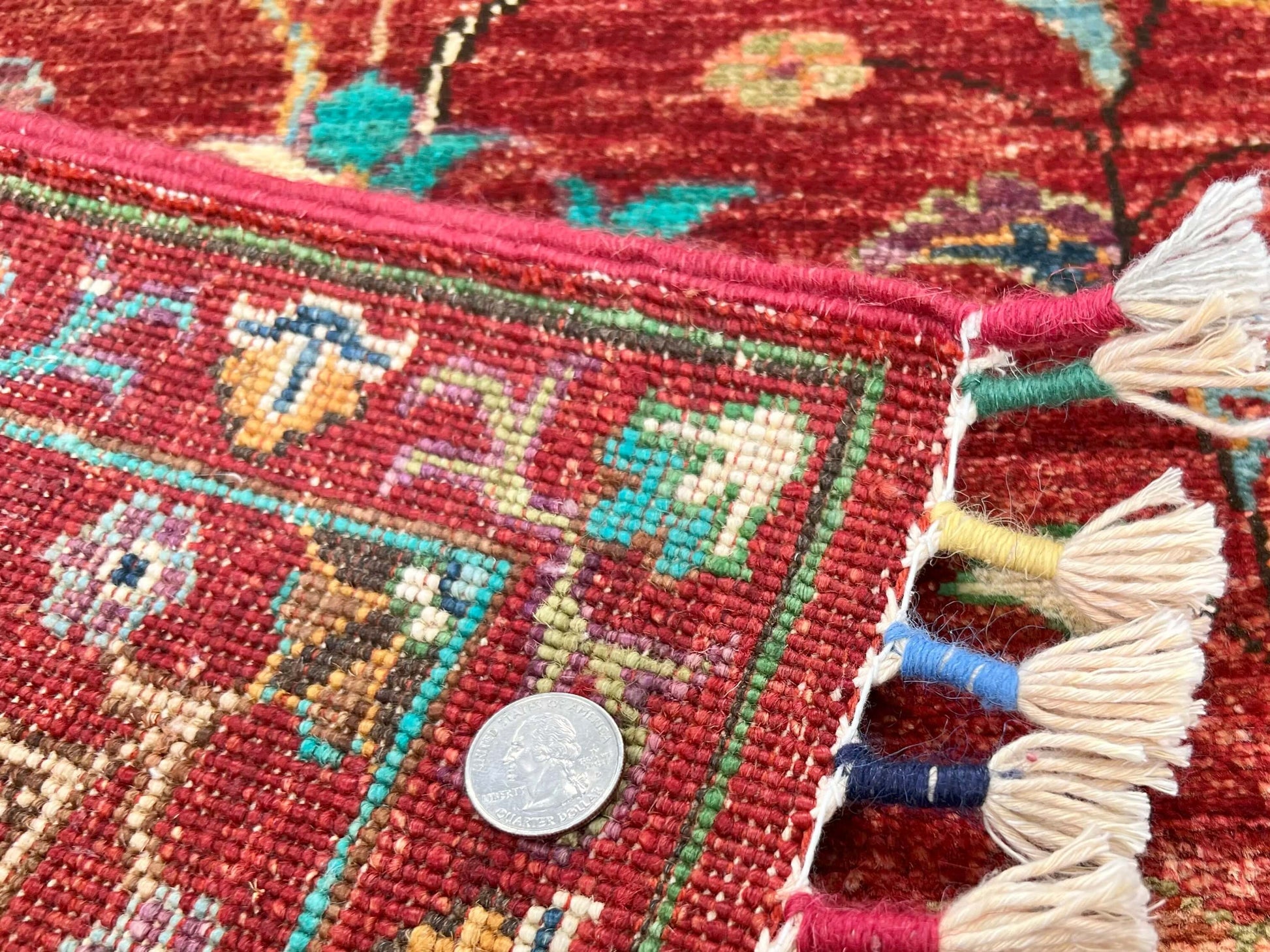 Afghan Aryana (3'04"x5'00") red/turquoise - Nuvé