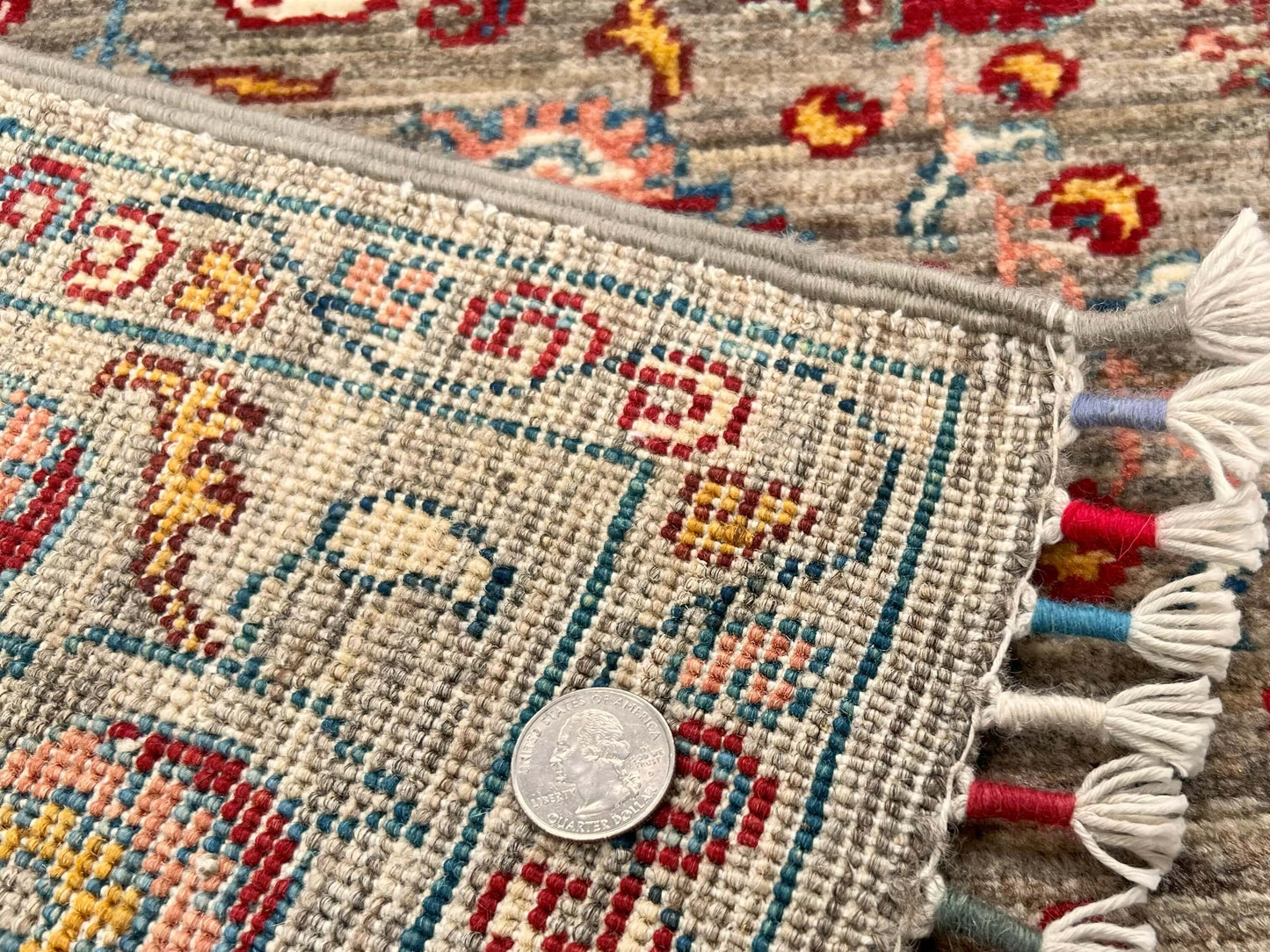 Afghan Khorjin - Suzani (3'02"x5'00") camel/red - Nuvé