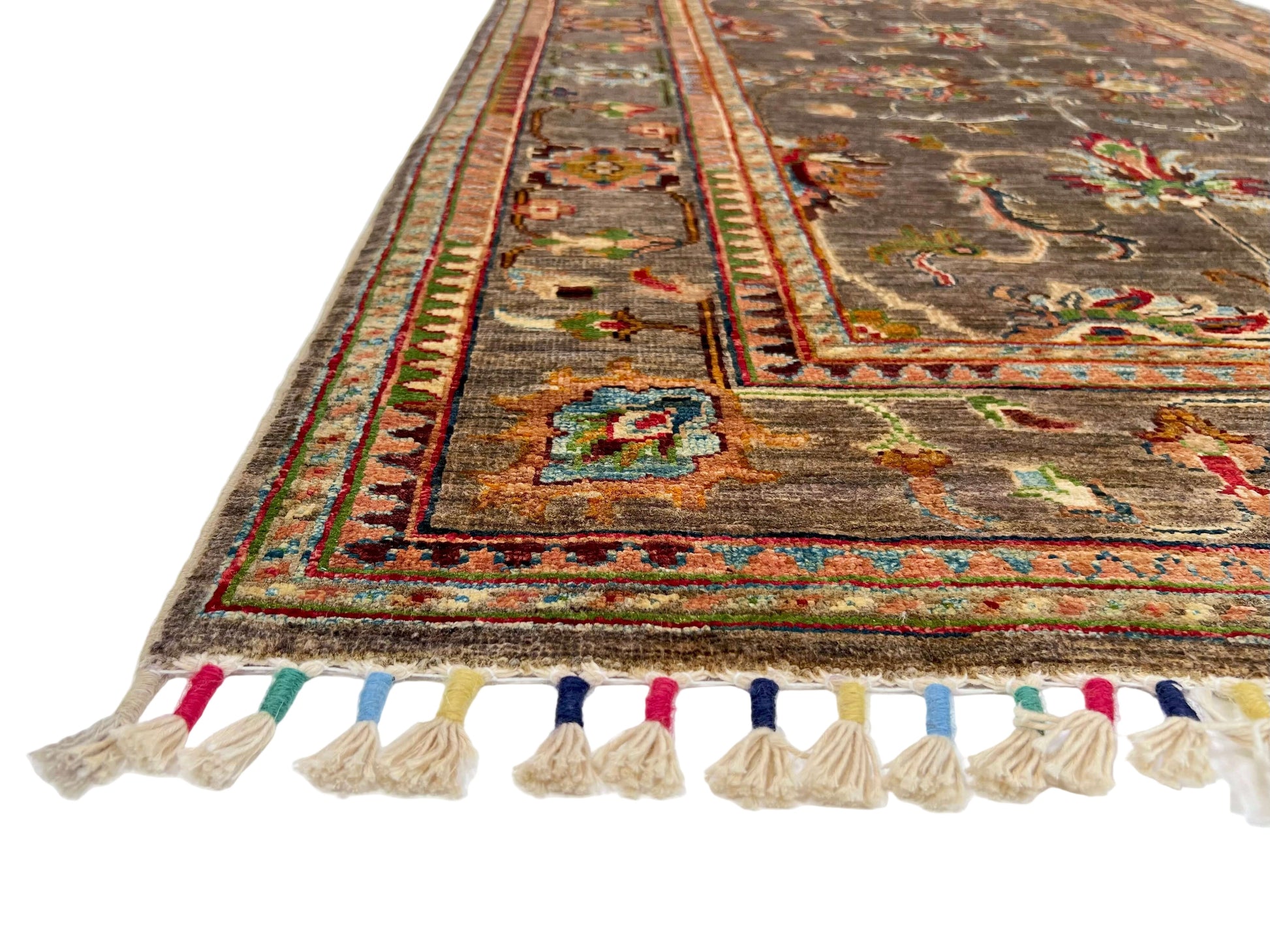 Afghan Khorjin (3'05"x4'10") brown/multicolor - Nuvé