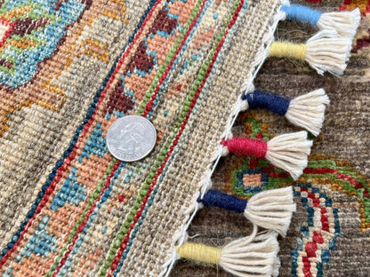 Afghan Khorjin (3'05"x4'10") brown/multicolor - Nuvé