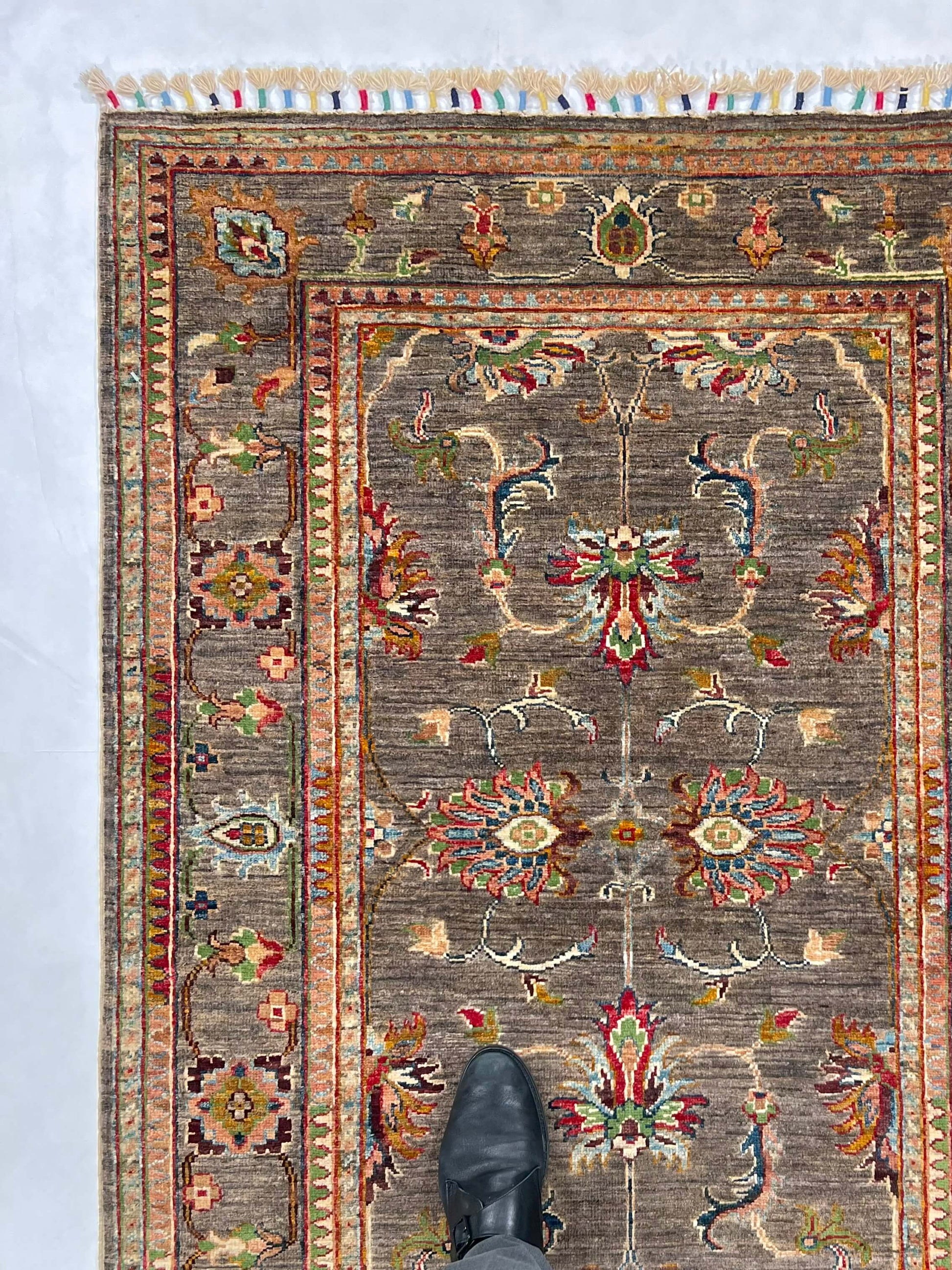Afghan Khorjin (3'05"x4'10") brown/multicolor - Nuvé