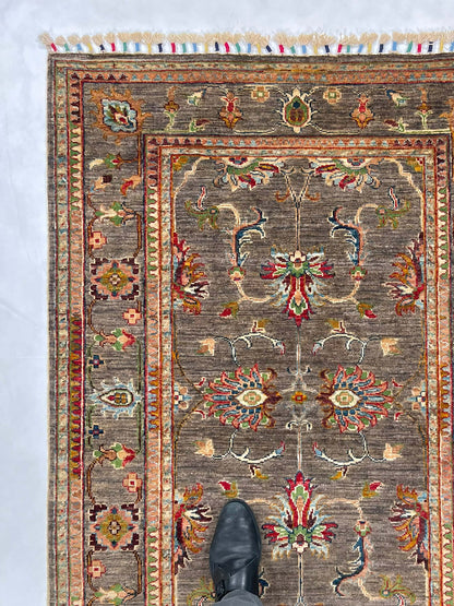 Afghan Khorjin (3'05"x4'10") brown/multicolor - Nuvé