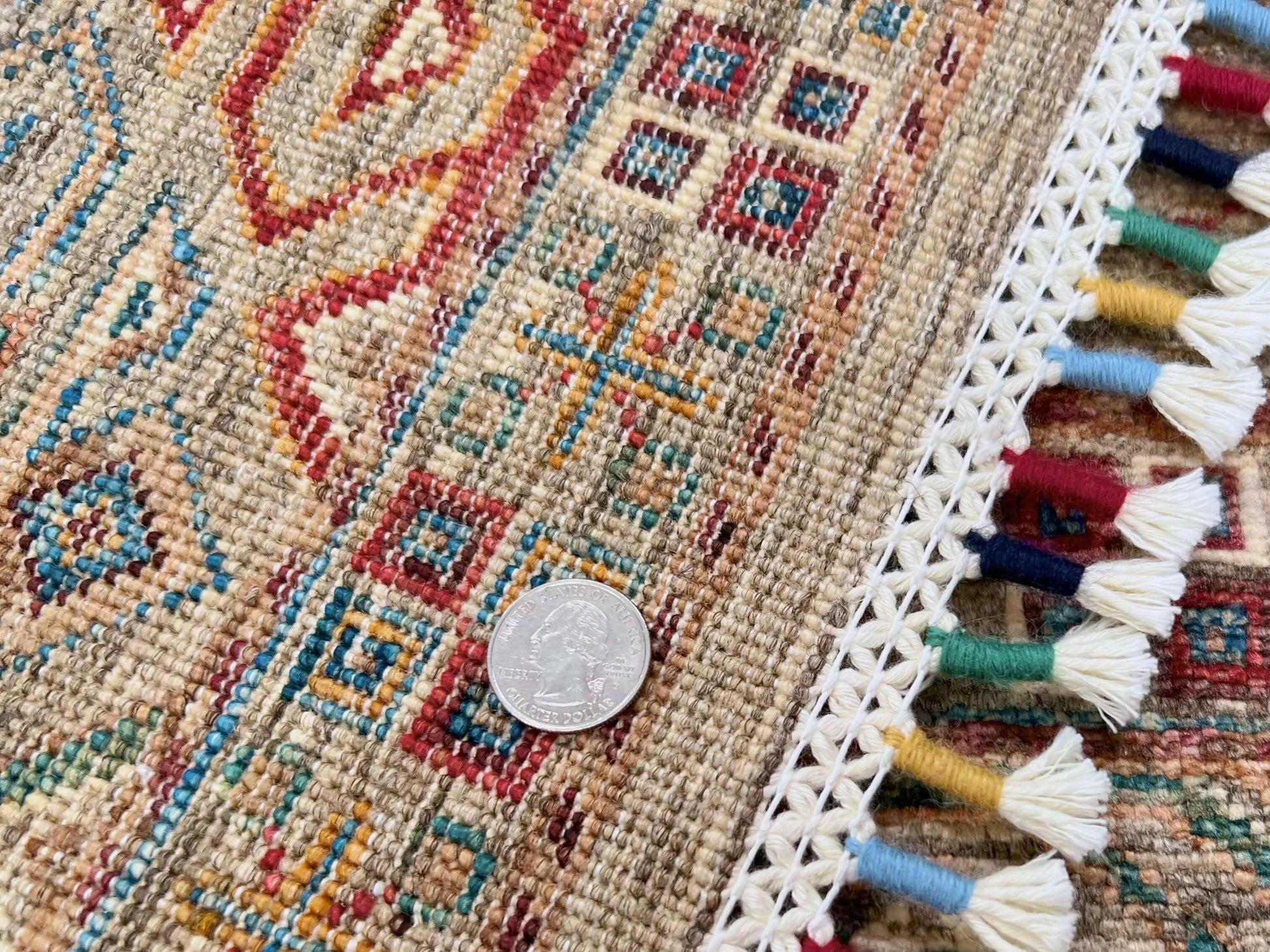 Afghan Khorjin (3'02"x4'08") camel/multicolor - Nuvé