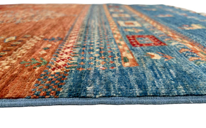 Afghan Tree of Life Gabbeh (3'04"x5'00") rust/blue - Nuvé