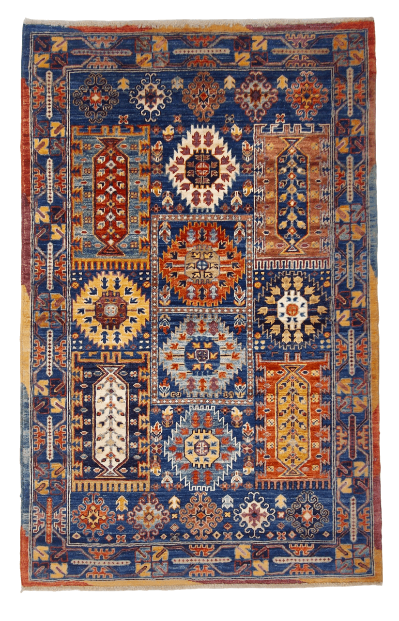 Afghan Wazir (3'04"x5'03") blue/multicolor - Nuvé
