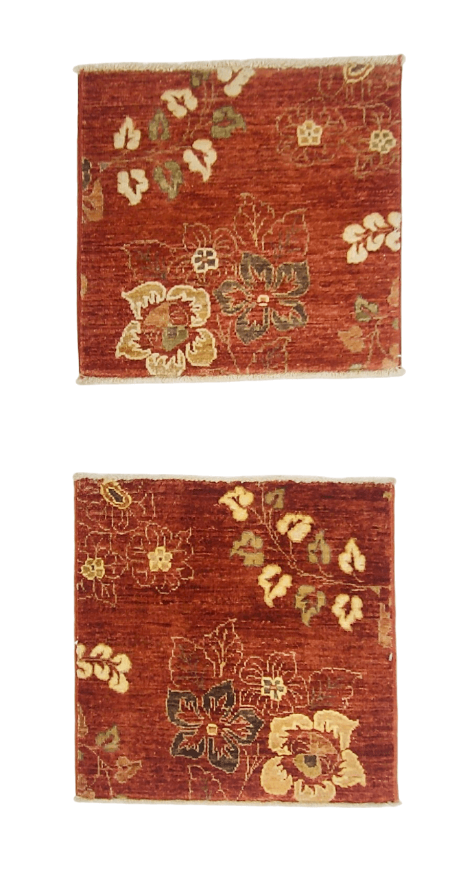 Vegetable-Dye with Silk Accents (18" square) rust - Nuvé