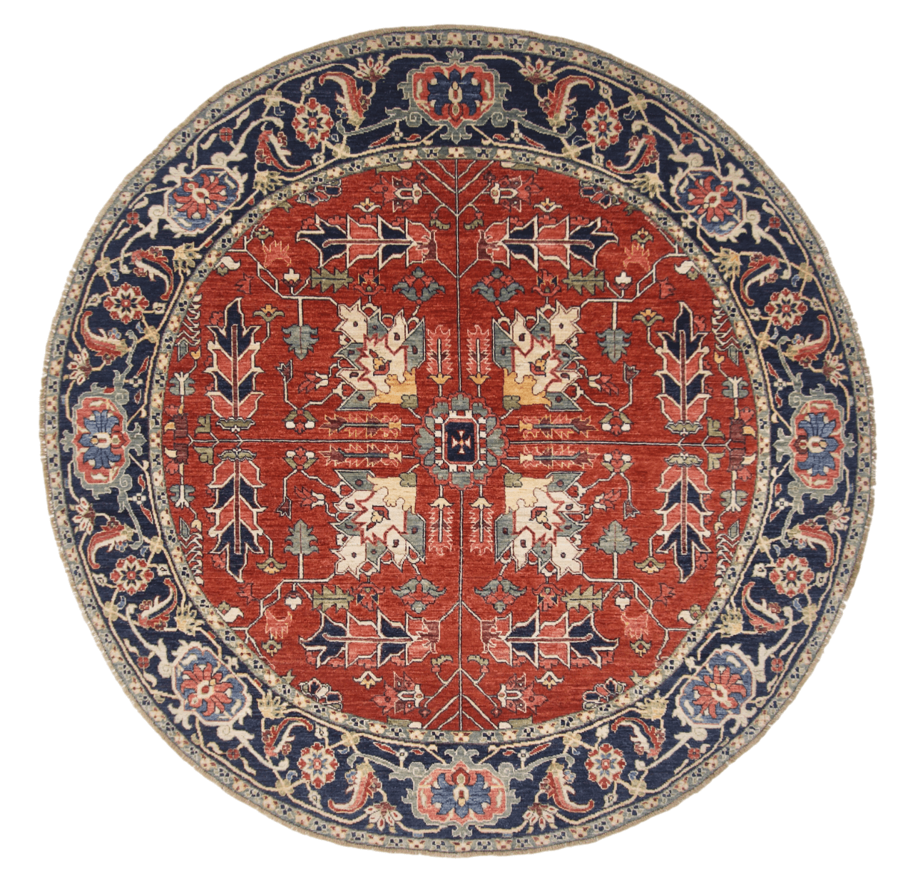 Afghan Heriz (7'00" Round) - Nuvé