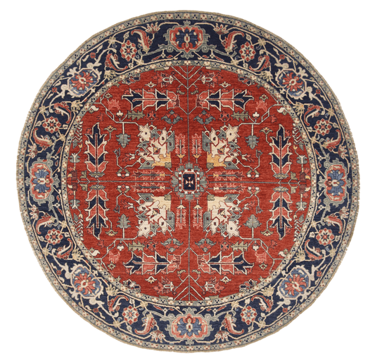 Afghan Heriz (7'00" Round) - Nuvé
