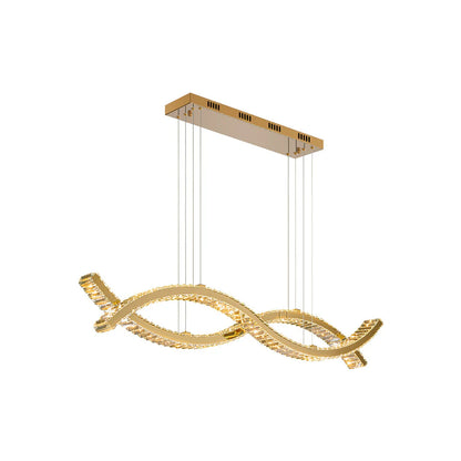 Gold Wave Crystal Chandelier - Nuvé