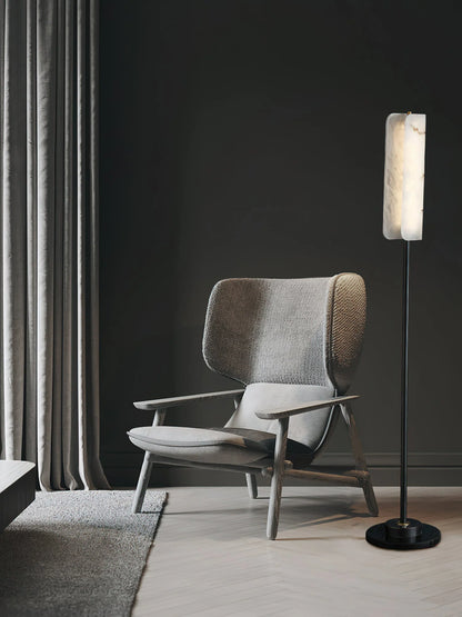 Alabaster Years Black Floor Lamp - Nuvé