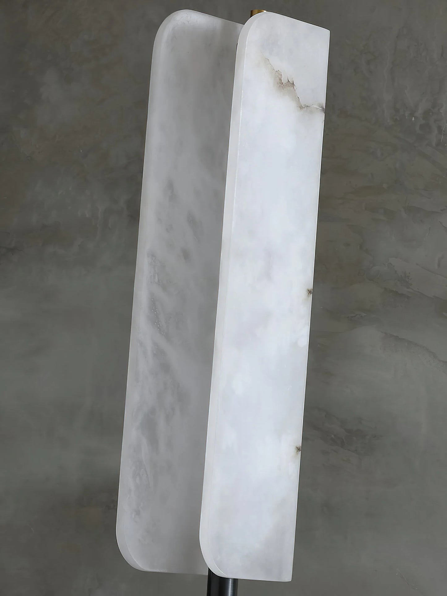 Alabaster Years Black Marble Floor Lamp