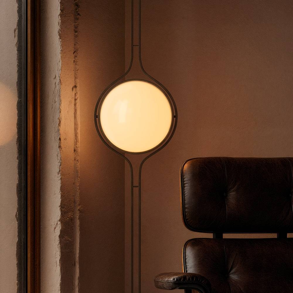 Modern Zuru floor to ceiling lamp by Residence Supply, featuring sleek design and tall standing structure for contemporary lighting.