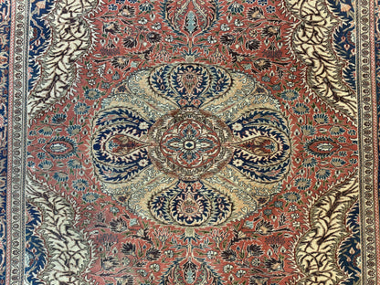 Turkish Kayseri Rug 6x10, Antique Turkish Carpet, Floral Medallion, Oriental Carpet, Red - Nuvé