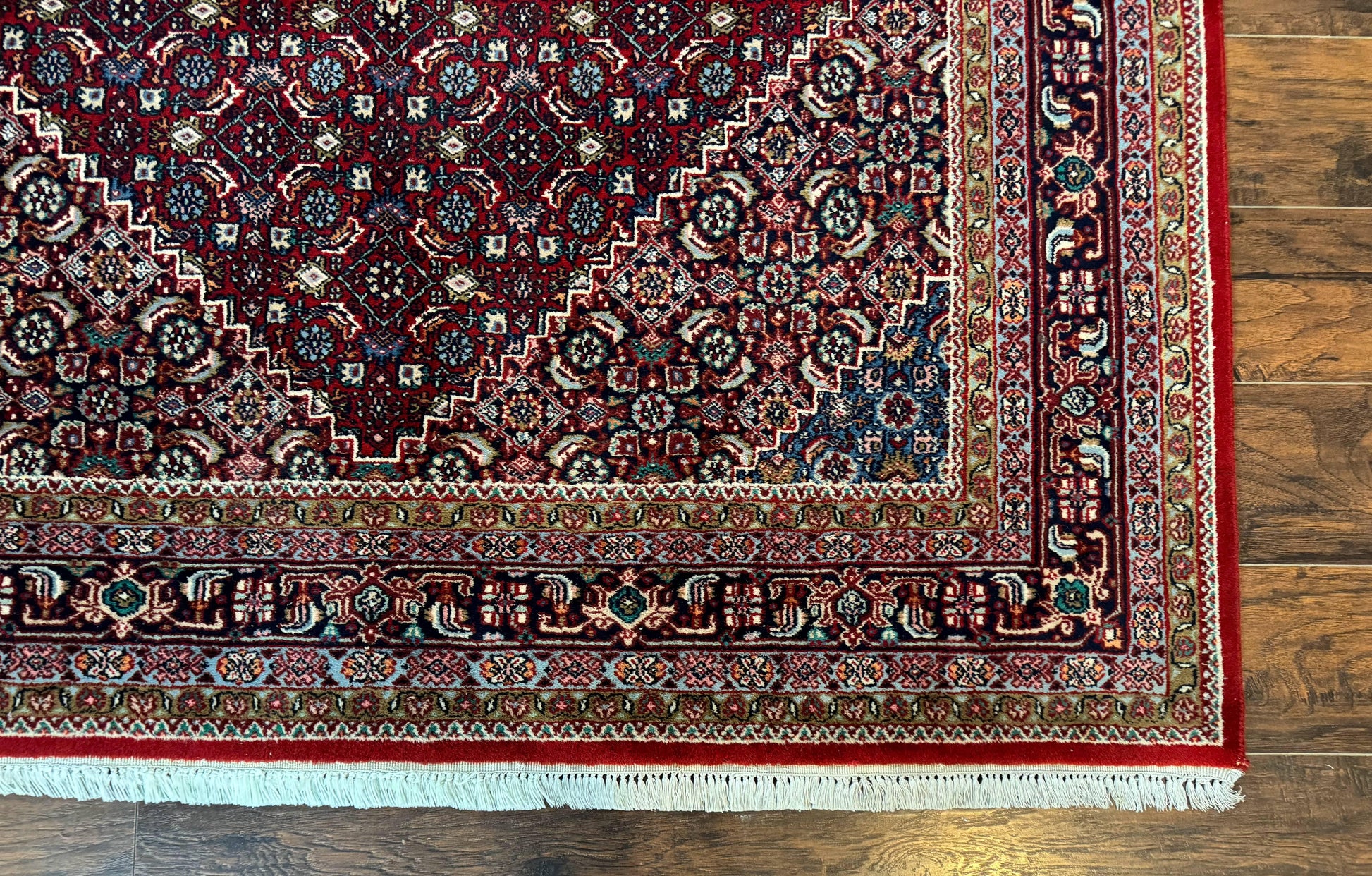 Indo Persian Bidjar Rug 6x9, Vintage Wool Handmade Carpet - Nuvé