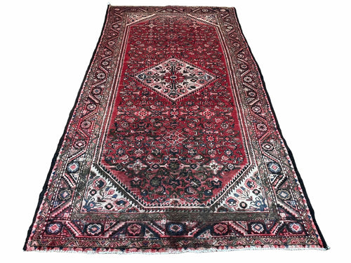 5.5 X 10 Antique Handmade Wool Tribal Gallery Rug All Over Red Runner Corridor - Nuvé
