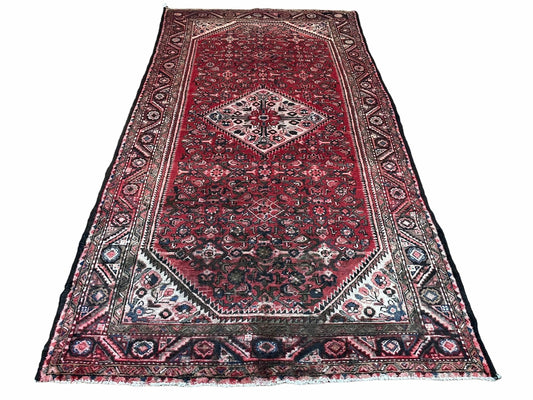 5.5 X 10 Antique Handmade Wool Tribal Gallery Rug All Over Red Runner Corridor - Nuvé