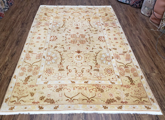 Vintage Turkish Oushak Area Rug 6x9, Wool Hand-Knotted - Nuvé