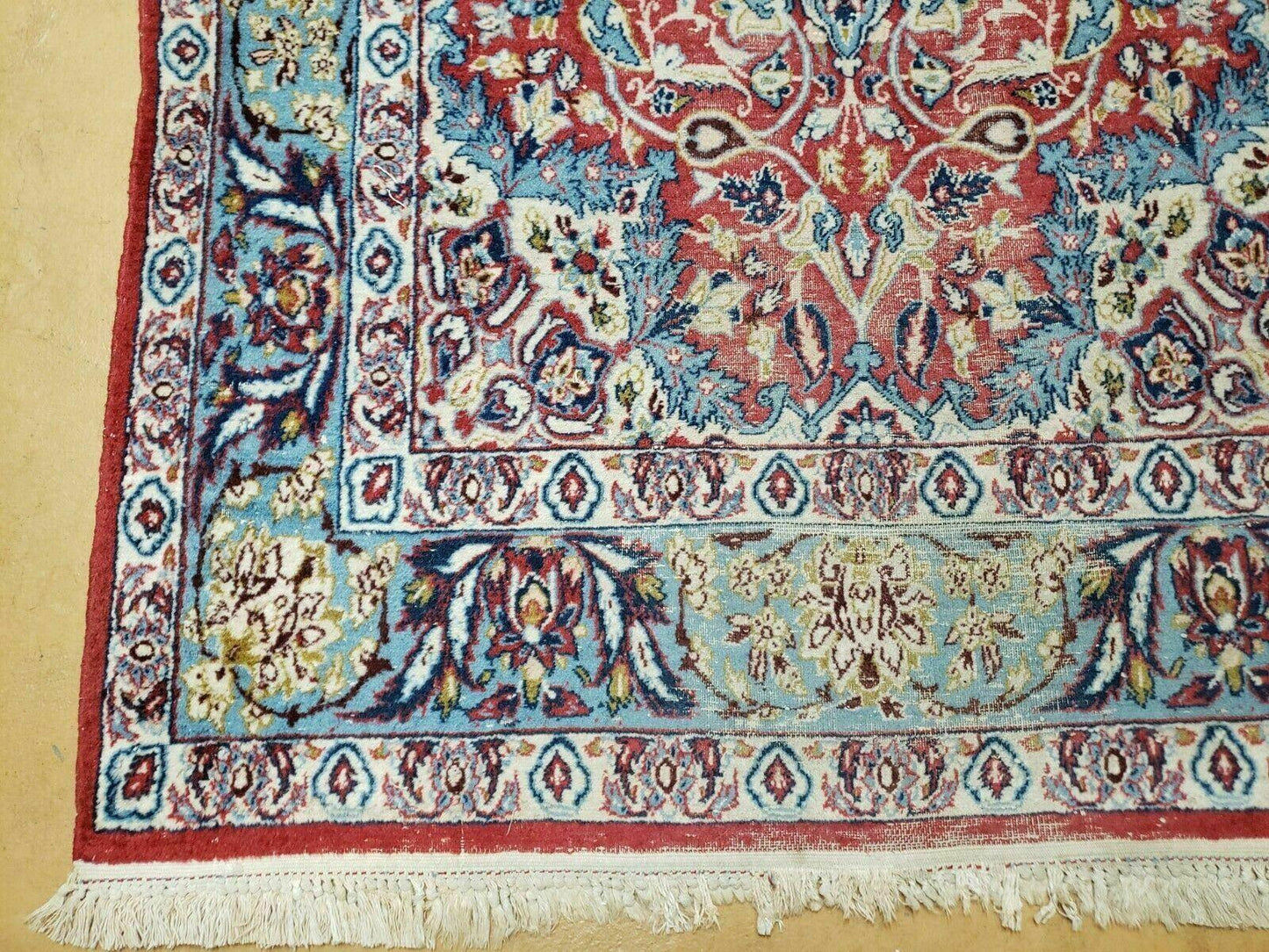 3' 5" X 5' 8" Vintage Handmade Turkish Wool Rug Carpet Vegetable Dyes Nice Red - Nuvé