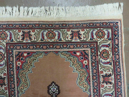 3' X 4' Vintage Handmade Turkish Kayseri Wool Cotton Rug Carpet Camel Hair Nice
