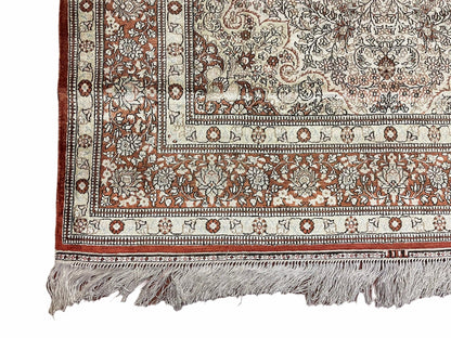 4' X 6' Vintage Fine Handmade Chinese Oriental Silk Rug 400 KPSI Wow - Nuvé