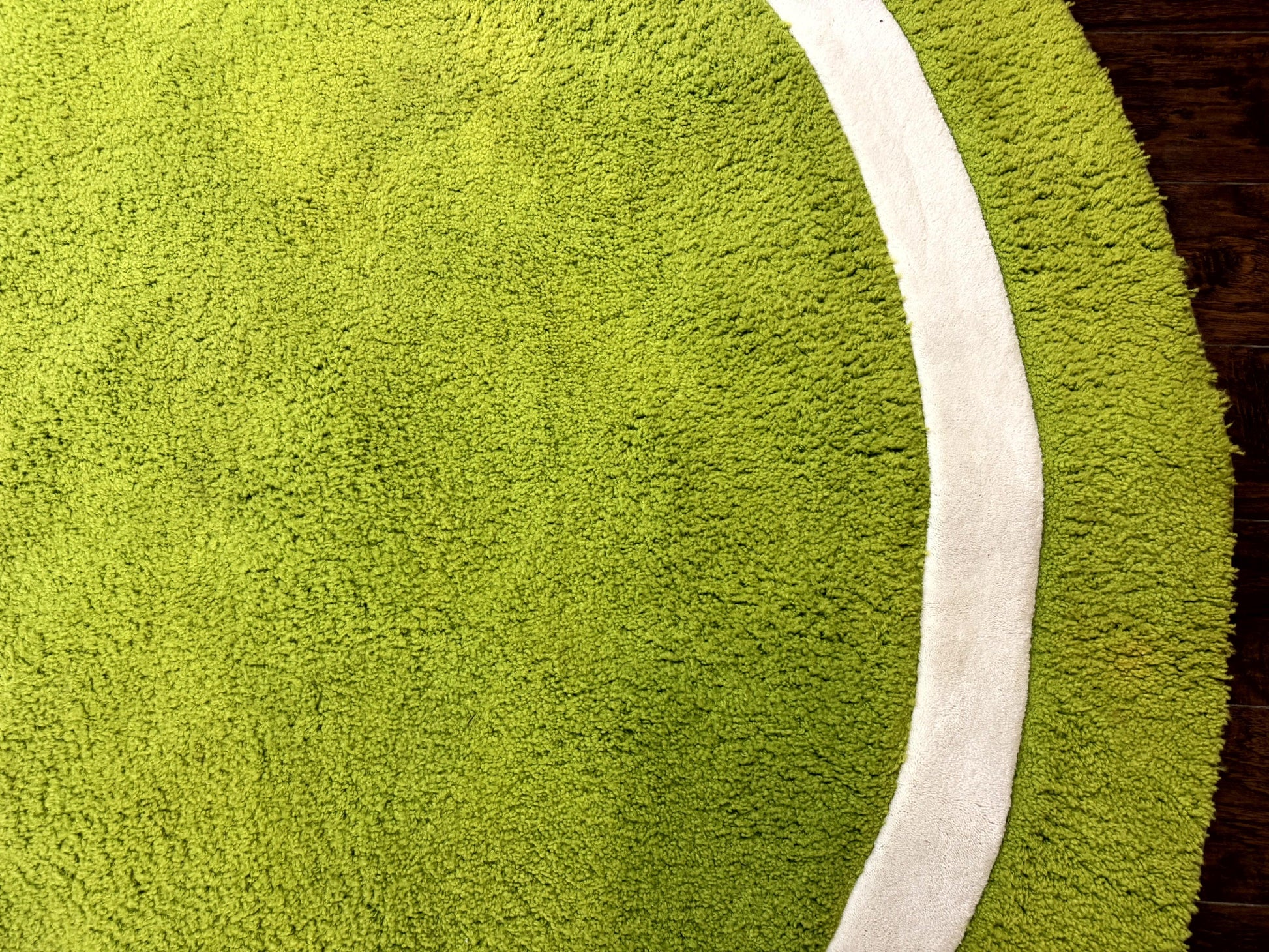 Large Round Rug 9x9, Vintage Retro Design, Lime Green - Nuvé