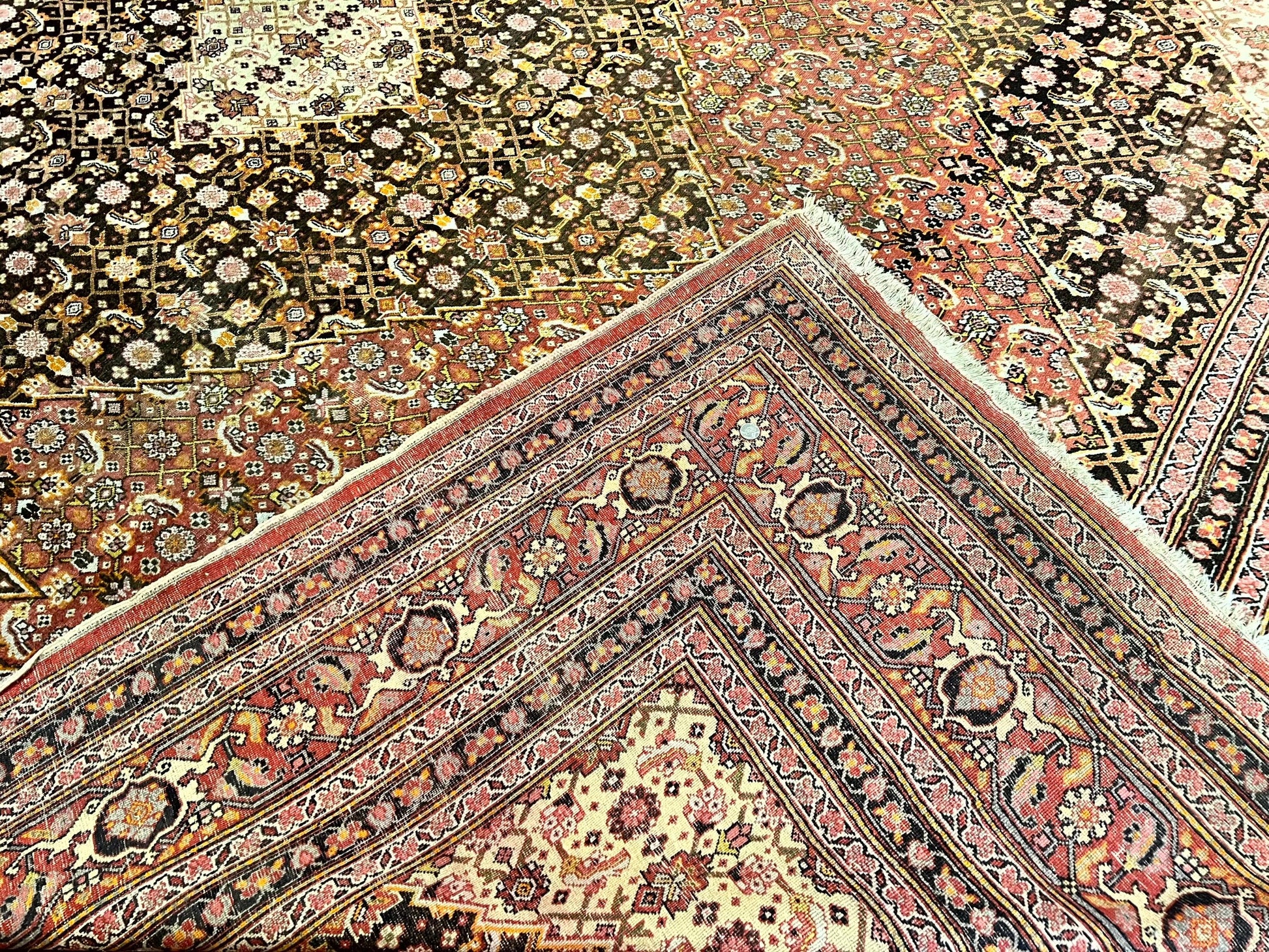 Rare Antique Persian Tabriz Rug 9x12, Red, Handmade, Wool - Nuvé