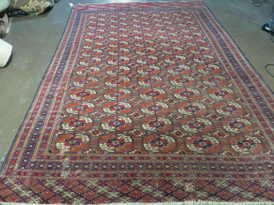 6' X 10' Antique Handmade Bokhara Turkoman Yamud Wool Rug Carpet NICE # 61 - Nuvé