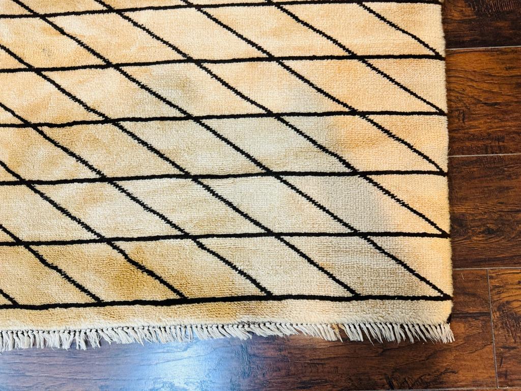 German Rug 7x10, Vintage Handmade Carpet, Contemporary - Nuvé