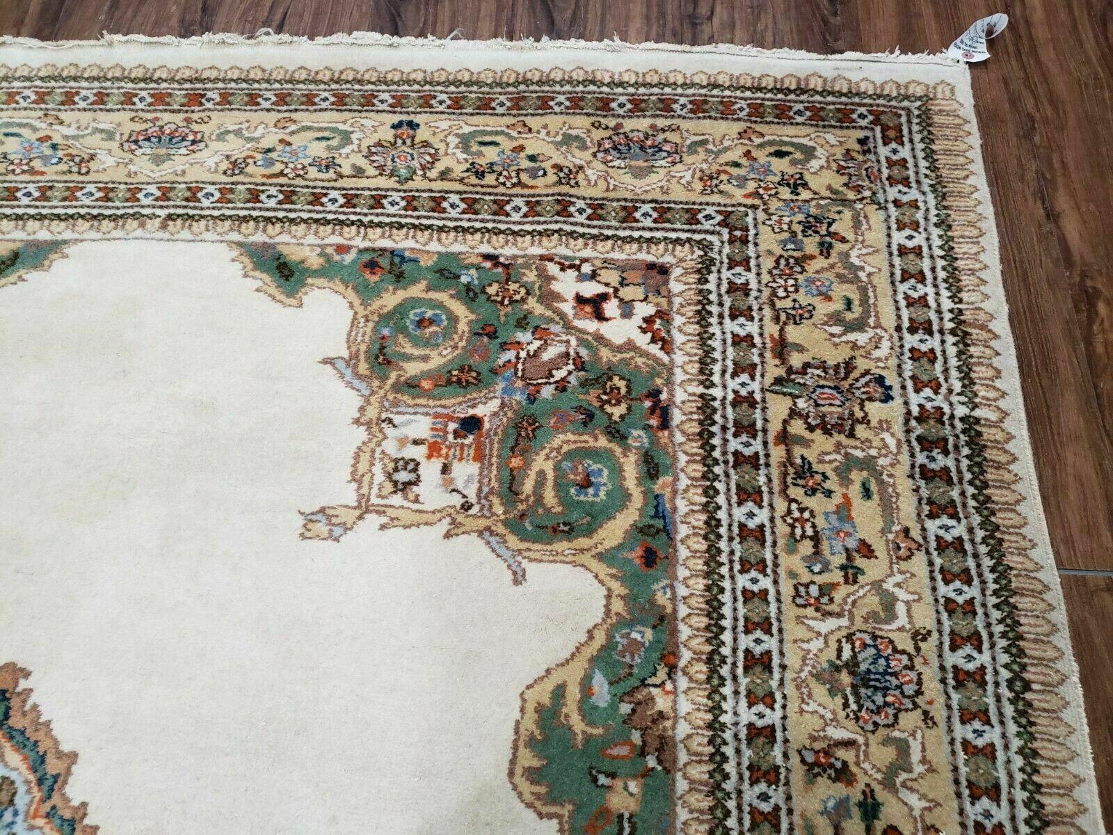 6' X 9' Vintage Handmade India Open Field Tribal Wool Rug Carpet Medallion Nice - Nuvé