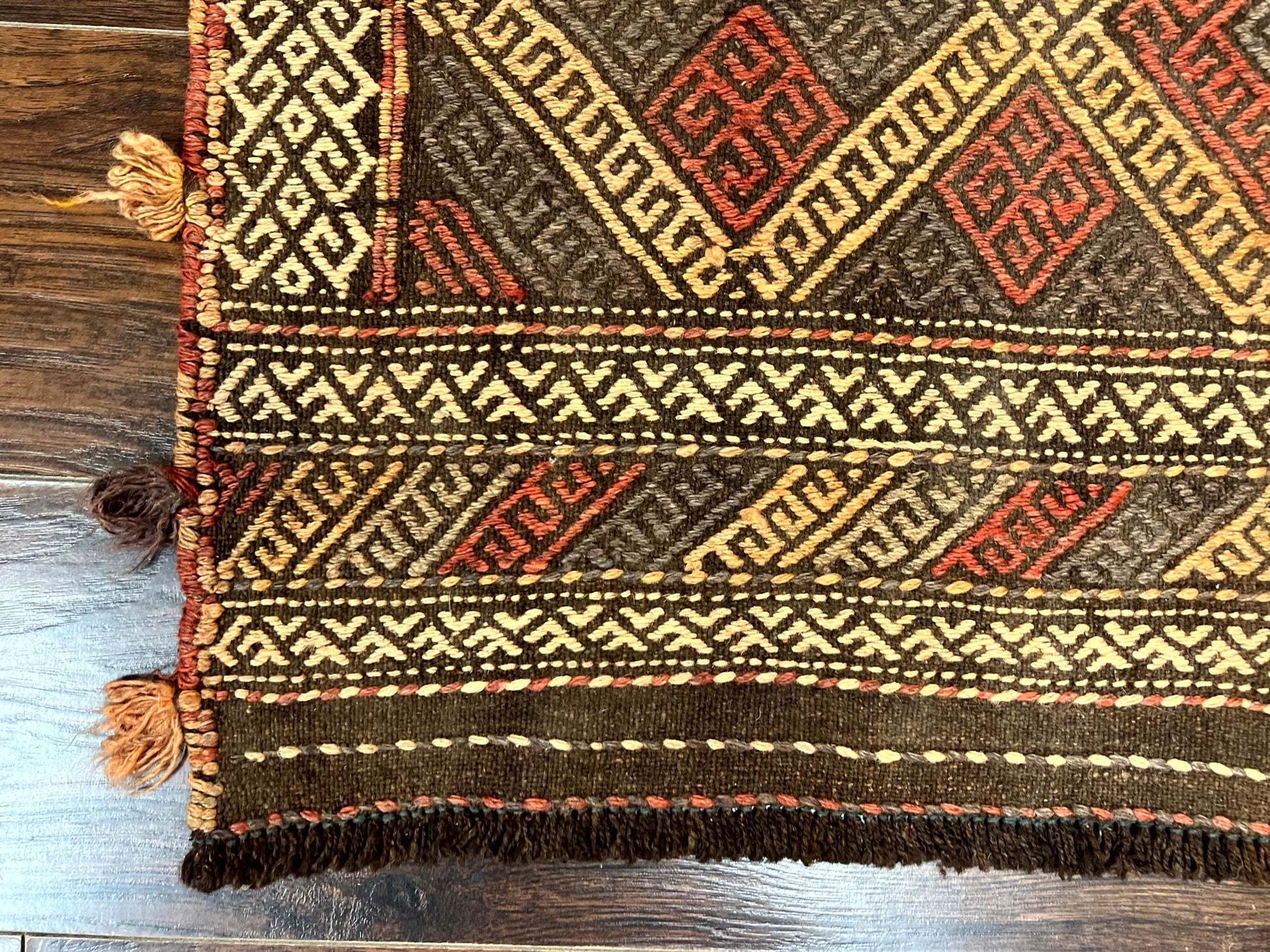 Tribal Runner Rug 2x8, Pakistani Turkoman Runner, Wool Handmade Vintage Rug - Nuvé