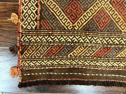 Tribal Runner Rug 2x8, Pakistani Turkoman Runner, Wool Handmade Vintage Rug - Nuvé