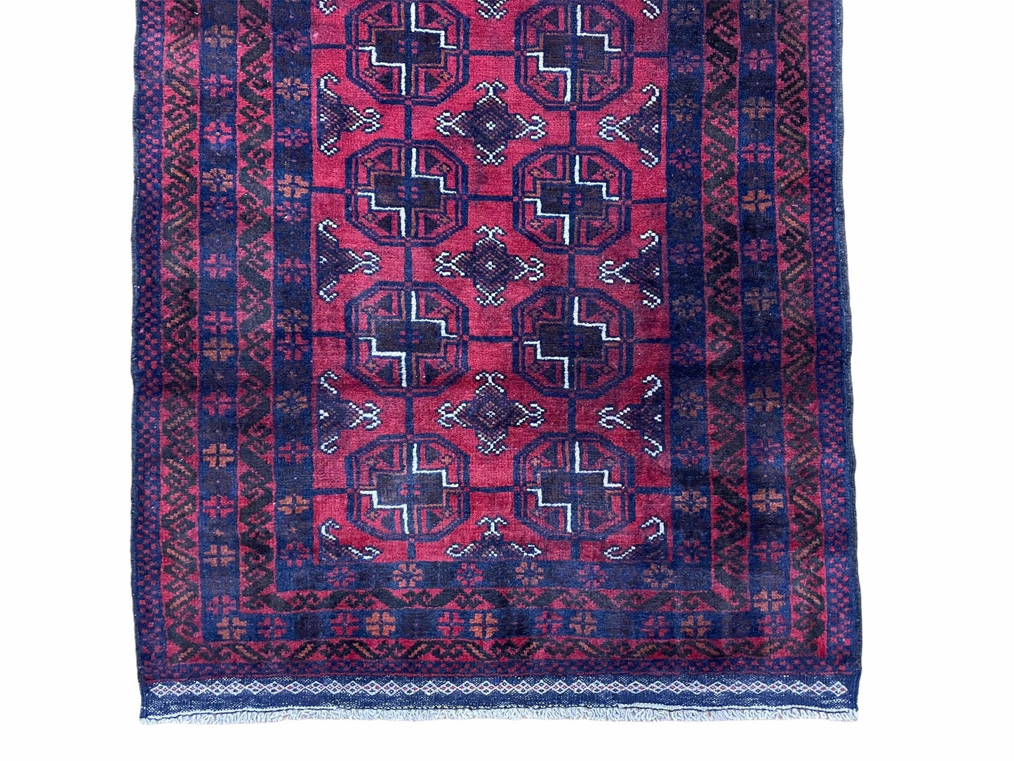 3 X 5 Vintage Handmade Tribal Wool Rug Balouchi Rug Afghan Rug Red Beige Nice - Nuvé