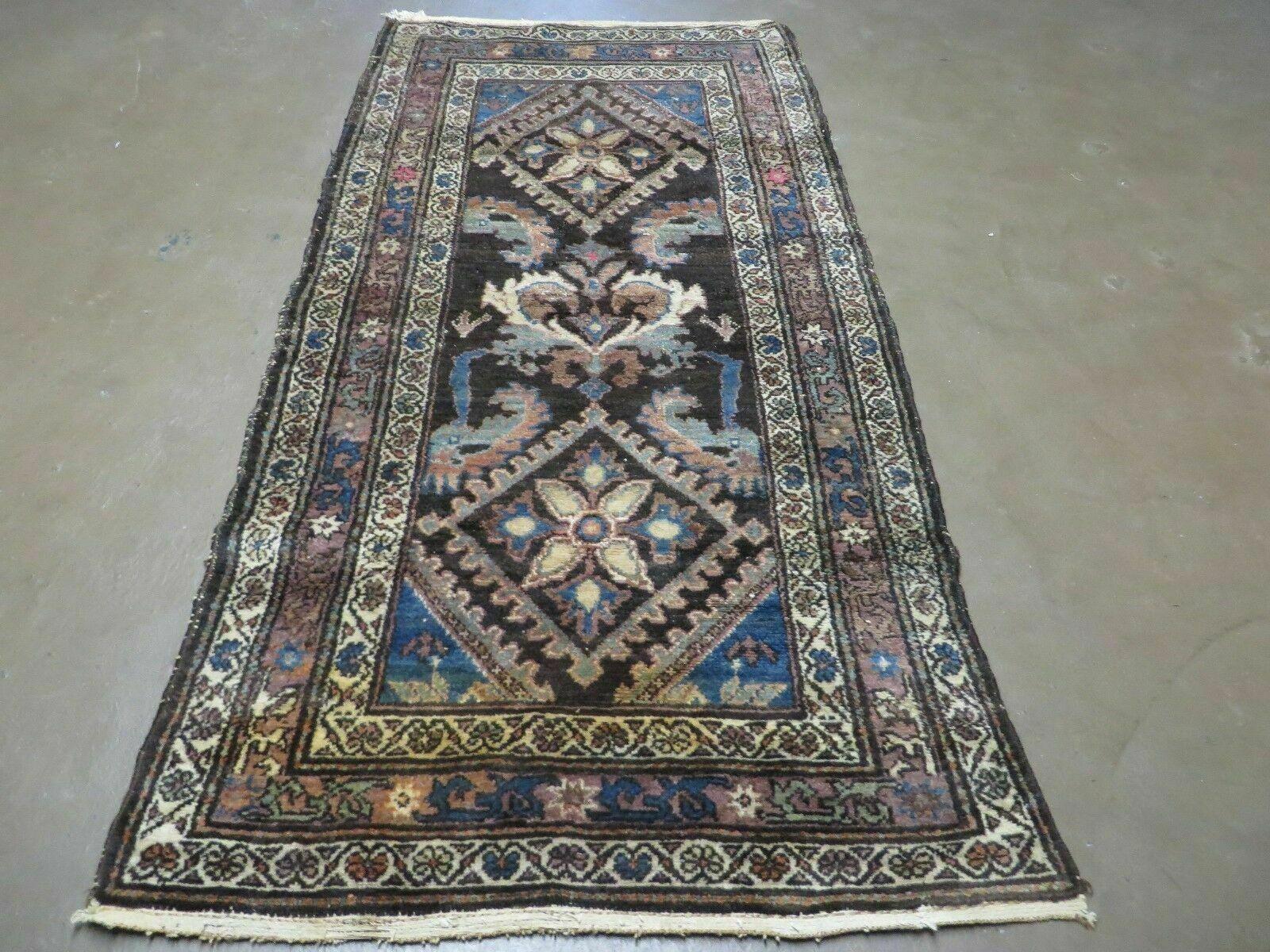 3' X 6' Antique Handmade India Floral Oriental Wool Rug Veg Dyes Nice - Nuvé