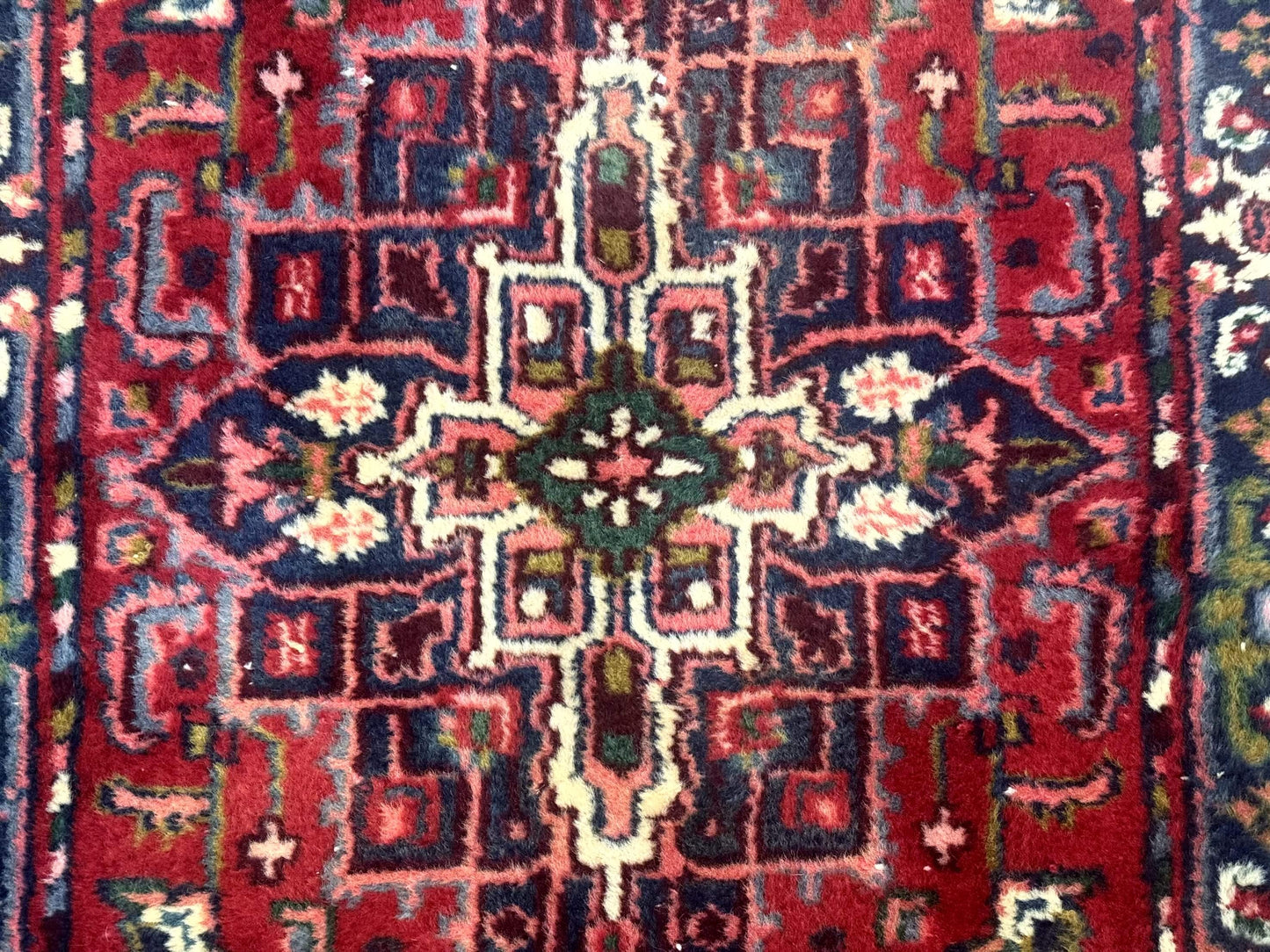 Indo Persian Heriz Runner Rug 3 x 17, Geometric Long Runner Carpet for Hallway, Medallions, Wool Runner Rug 3x17 - Nuvé