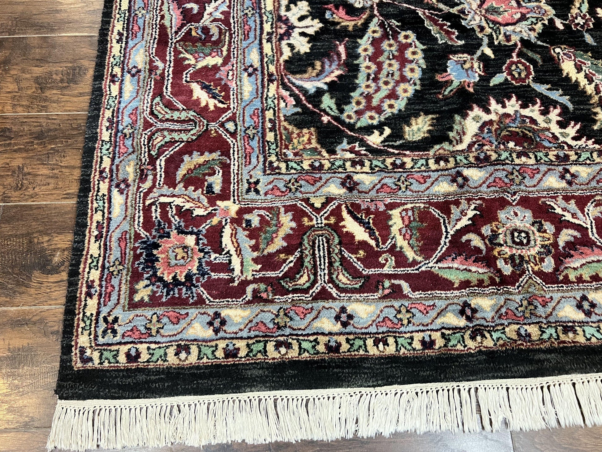 Indo Persian Rug 8x10, Nourison Carpet, Floral, Hand Knotted Vintage Wool Rug - Nuvé