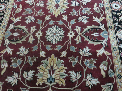 4' X 6' Handmade Finely Knotted Indian Agra Pattern Wool Rug Nice - Nuvé