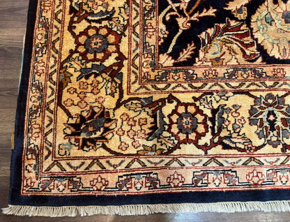 Pak Persian Bidjar Rug 10x13, Midnight Blue and Tan Pakistani Carpet - Nuvé