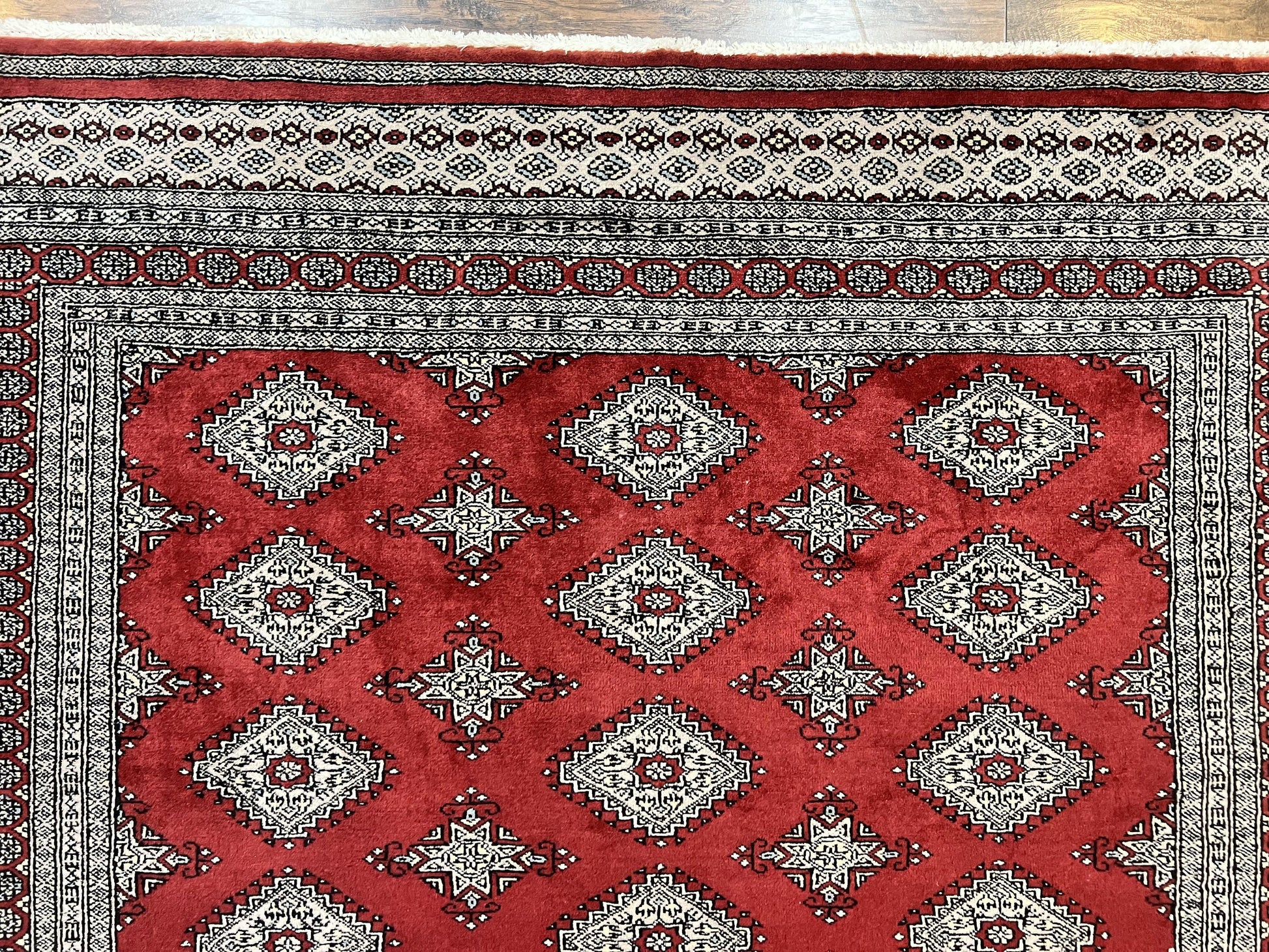Pakistani Bokhara Rug 6x8, Fine Turkoman Carpet, Wool Handmade Vintage, Red, 6 x 8 Medium Sized Rug, Turkmen Rug - Nuvé