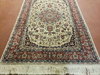 4' X 6' Handmade Ultra Fine Chinese Floral Oriental Wool Rug Hand Knotted Beige - Nuvé