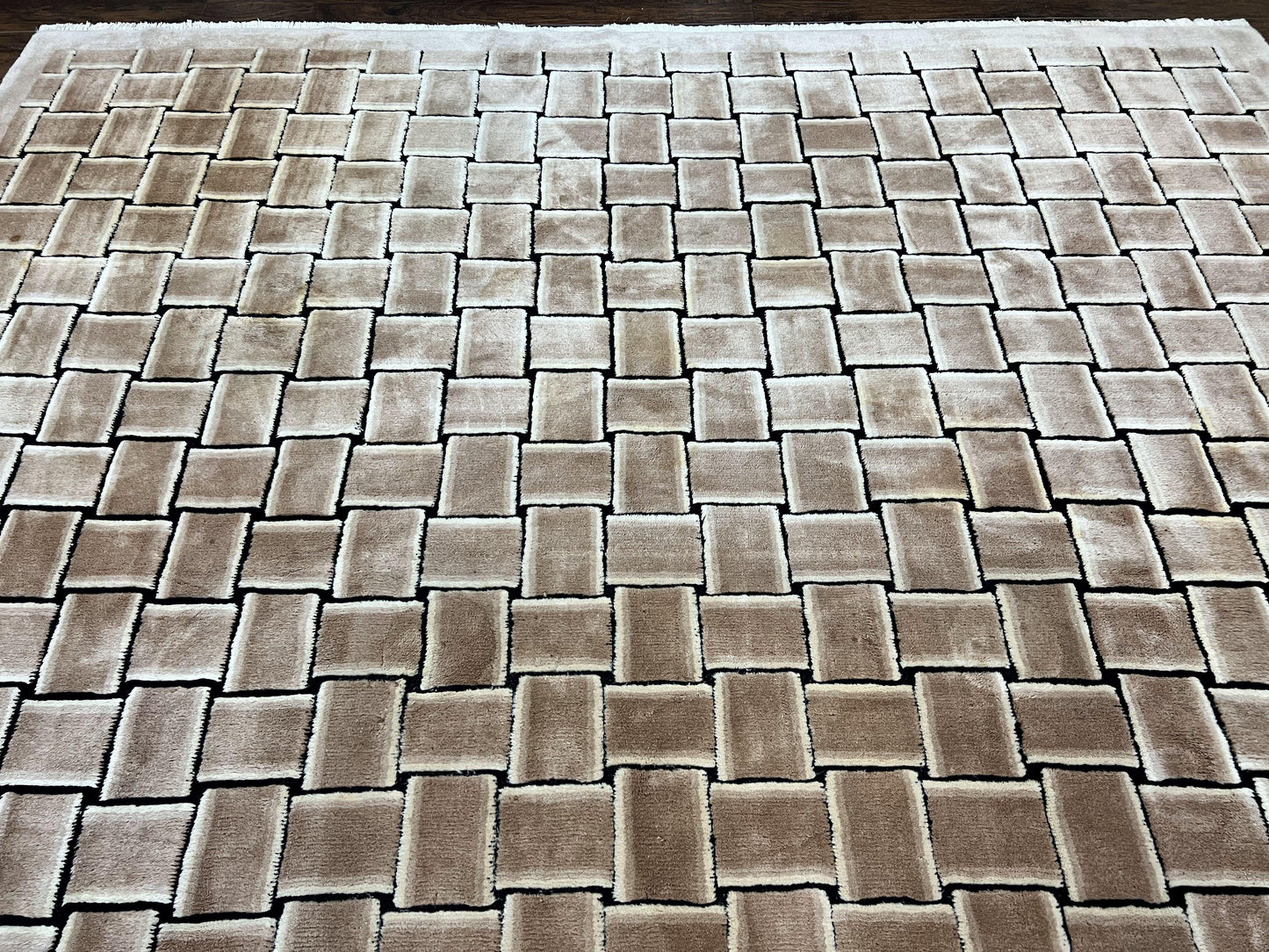 Tibetan Rug 9x12, Handmade, Wool, Modern Design - Nuvé