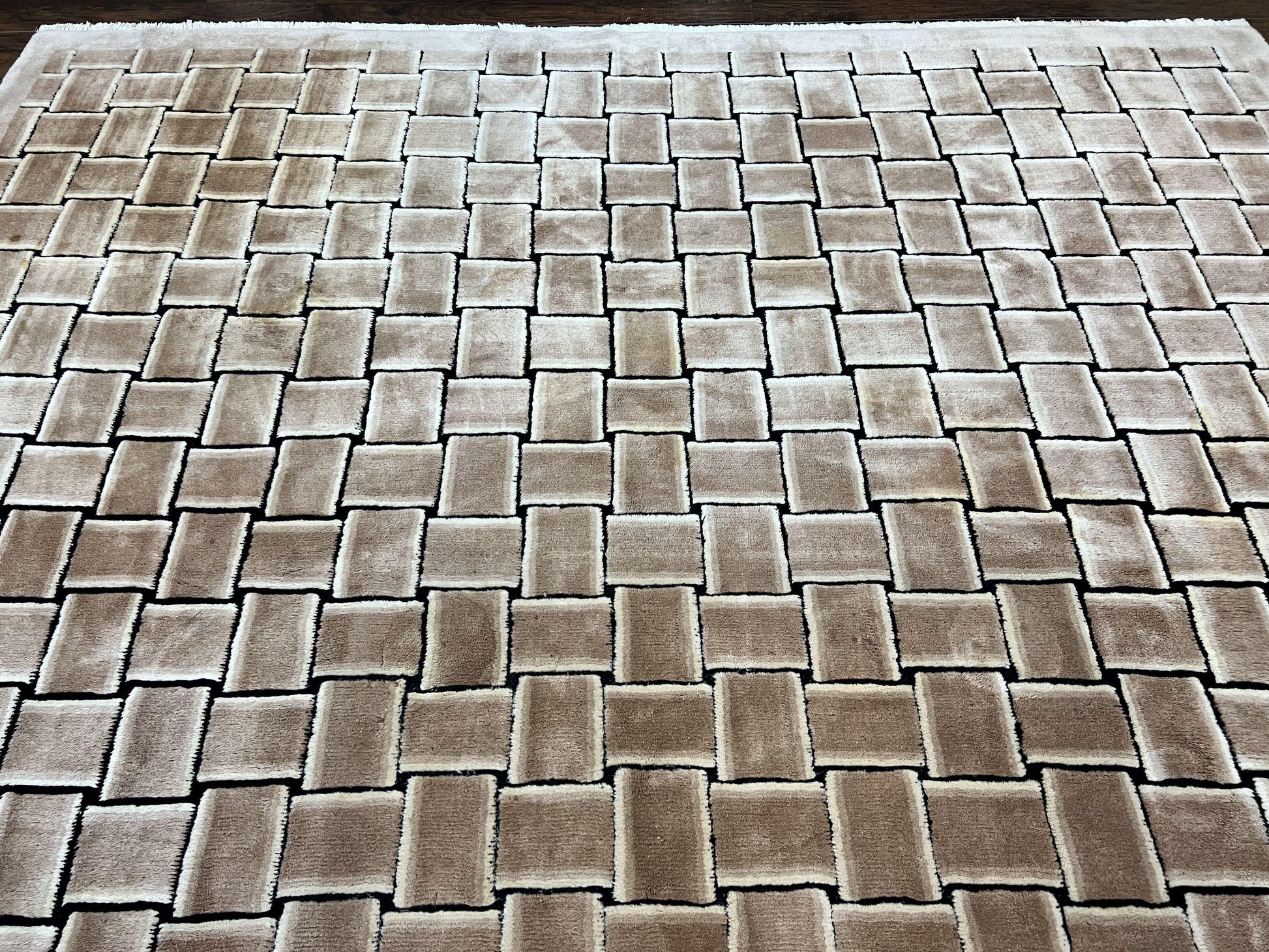 Tibetan Rug 9x12, Handmade, Wool, Modern Design - Nuvé