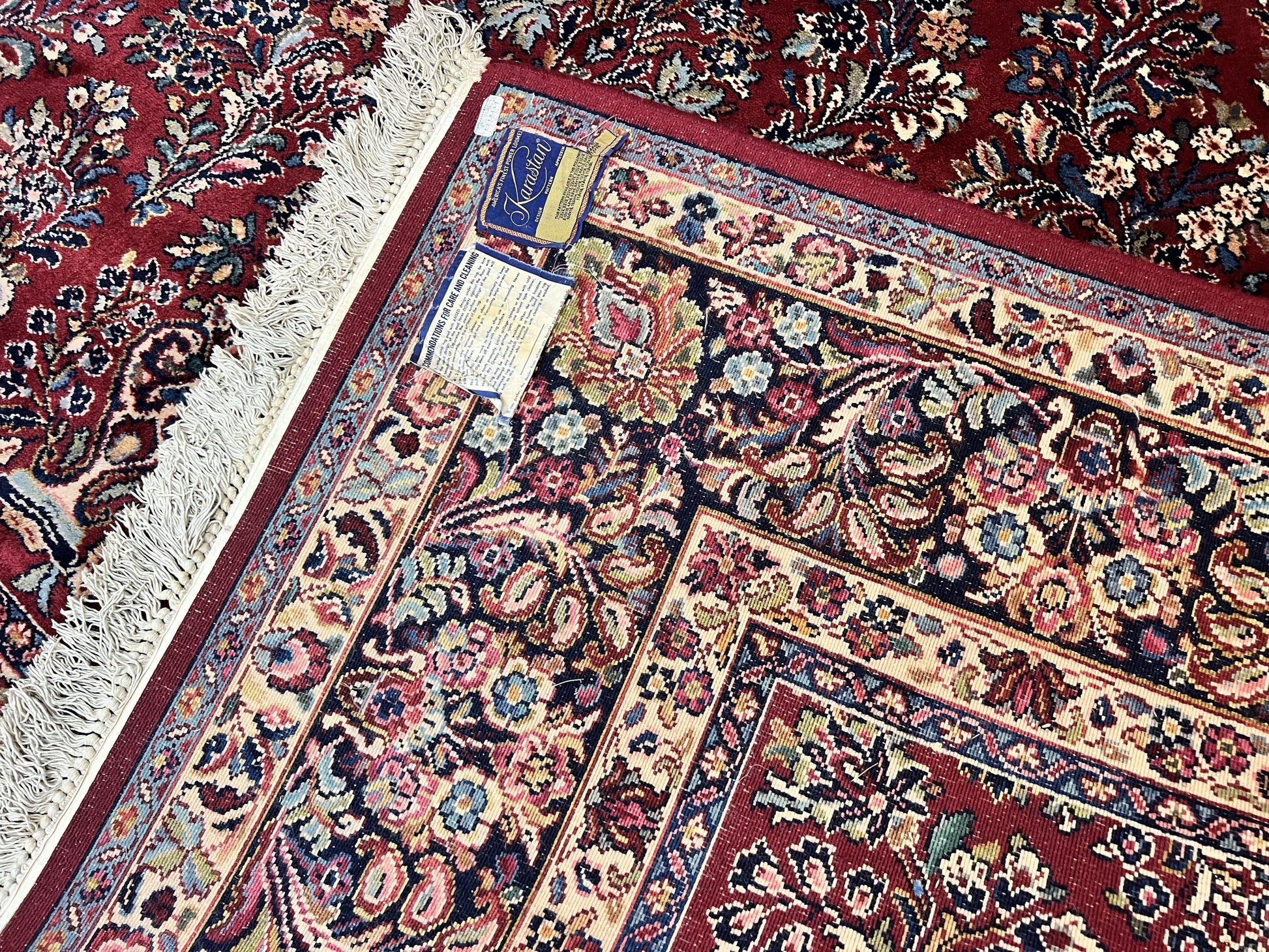 Karastan Rug 10x18 Red Sarouk #785, Wool Karastan Carpet, Original 700 Series, Vintage Discontinued Large Oriental Rug - Nuvé