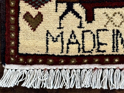 Afghan War Rug 2 x 2.6, Guns Tanks Helicopters - Nuvé
