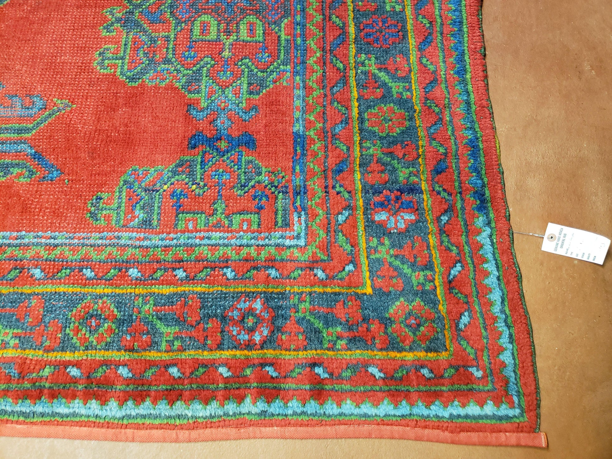 7x11 Turkish Oushak Rug, Vintage Red & Blue Oriental Carpet, Hand Knotted Wool Area Rug 7 x 11, Turkish Sparta Rug, Antique Turkish Rug Nice - Nuvé